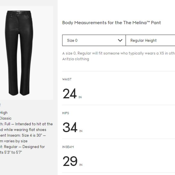 Aritzia Wilfred The Melina Pant High Waisted Vegan Leather Classic Length - Picture 4 of 6